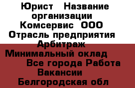 Юрист › Название организации ­ Комсервис, ООО › Отрасль предприятия ­ Арбитраж › Минимальный оклад ­ 25 000 - Все города Работа » Вакансии   . Белгородская обл.